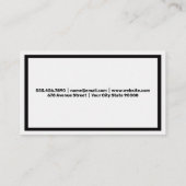 Camera Body and Lens Equipment Visitekaartje (Achterkant)