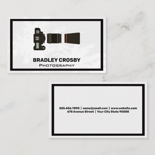 Camera Body and Lens Equipment Visitekaartje (Voorkant / Achterkant)