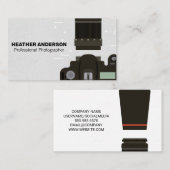 Camera body en lens visitekaartje (Voorkant / Achterkant)