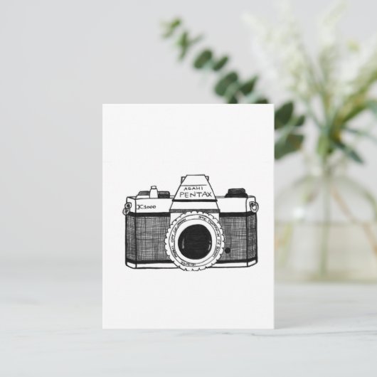  camera briefkaart (Staand voorkant)