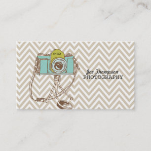  Camera Chevron Fotograaf Visitekaartjes