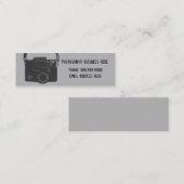 Camera Classic Zwart & Grijs Retro Film Mini Visitekaartje (Voorkant / Achterkant)