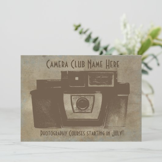 Camera Club  uitnodigingen (Staand voorkant)