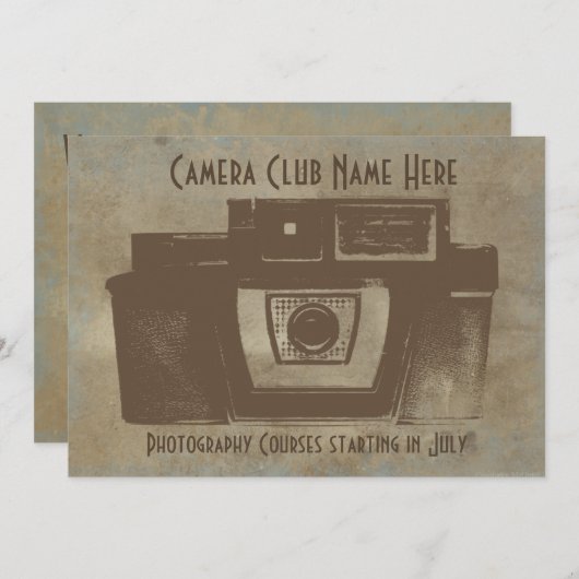 Camera Club uitnodigingen (Voorkant / Achterkant)