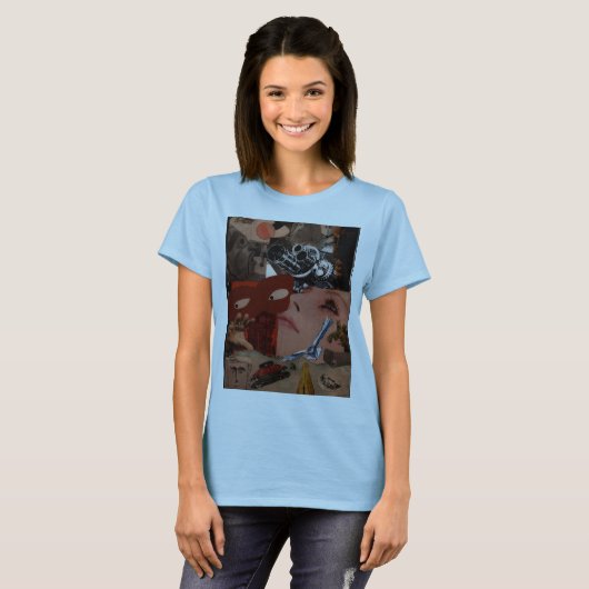 Camera collage' t shirt (Voorkant volledig)