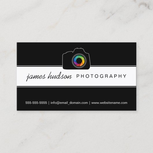 Camera Colorful Shutter-fotografie Visitekaartje (Voorkant)