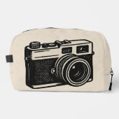 Camera Cosmetische Tas – Retro Travel Toiletr (Voorkant)