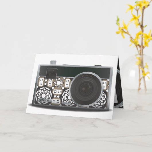 Camera Deco Kaart (Gele Bloem)