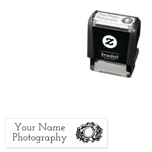 Camera Doodle Photography Business Marketing Zelfinktende Stempel (In situ)