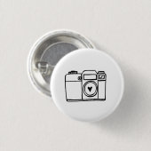 Camera Doodle Pinback-Button Ronde Button 3,2 Cm (Voorkant /achterkant)
