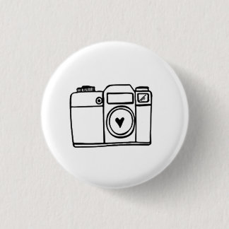 Camera Doodle Pinback-Button Ronde Button 3,2 Cm