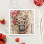 Camera en Bloemen voor Decoupage/Partijen Servet (Insitu)