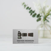 Camera- en lensapparatuur visitekaartje (Staand voorkant)