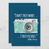  camera en quote notitiekaartje (Voorkant / Achterkant)