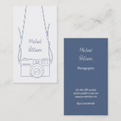 Camera en Sling Outline Fotograaf Verticaal Visitekaartje (Voorkant / Achterkant)