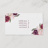 Camera en waterverf bloemen visitekaartje (Achterkant)