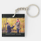 Camera Film Strip Sla de datum Verloving Sleutelhanger (Achterkant)