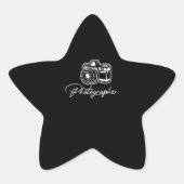 Camera Fotograaf Lens Cameraman Focus Ster Sticker (Voorkant)