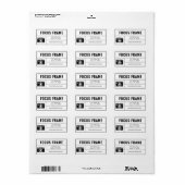 Camera Fotograaf Lens illustratie adres Etiket (Full Sheet)