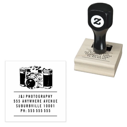  Camera Fotograaf Rubber Stamp Rubberstempel (Gestempeld)