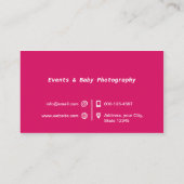  camera-fotograaf visitekaartje (Achterkant)