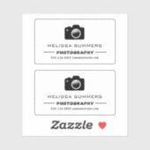 Camera Fotografie - Contactgegevens fotograaf Sticker (Vel)