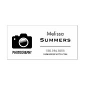 Camera Fotografie - Contactgegevens fotograaf Zelfinktende Stempel (Design)