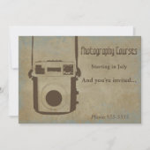  Camera Fotografie Cursussen Uitnodiging Kaart (Voorkant)