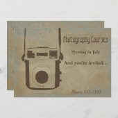  Camera Fotografie Cursussen Uitnodiging Kaart (Voorkant / Achterkant)