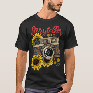 Camera Fotografie Fotograaf Zonnebloem T-shirt