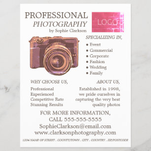 camera, fotografie, fotografe hire flyer