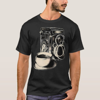 Camera Fotografie Koffie Liefhebber Fotograaf Vide T-shirt