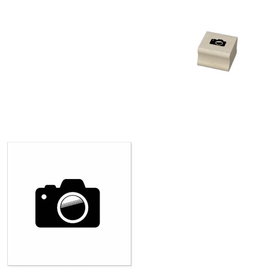 Camera Fotografie Loyaliteit Punch Kaart 1x1 Rubberstempel (Gestempeld)