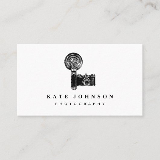  camera Fotografie Sociale media QR-code Visitekaartje (Voorkant)