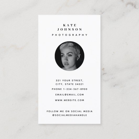  camera Fotografie Sociale media QR-code Visitekaartje (Achterkant)