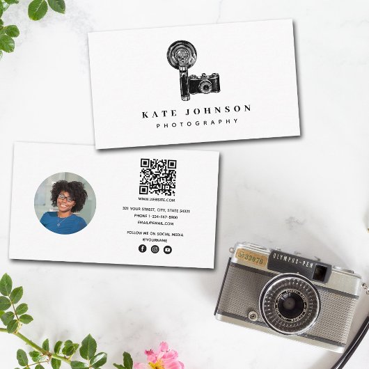 camera Fotografie Sociale media QR-code Visitekaartje
