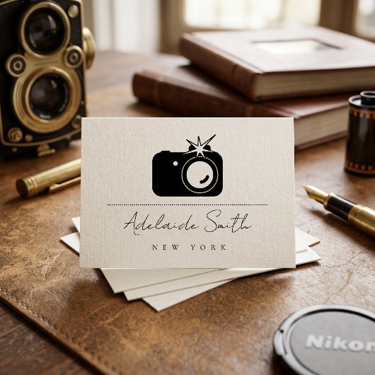 Camera Fotografie zwart-wit Visitekaartje