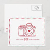 Camera Funny Valentijn Briefkaarten (rood) (Voorkant / Achterkant)