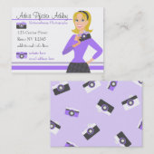 Camera Girl-Paars Visitekaartje (Voorkant / Achterkant)