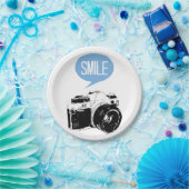  camera, glimlach-tekstballon, fotograaf papieren bordje (Feest)