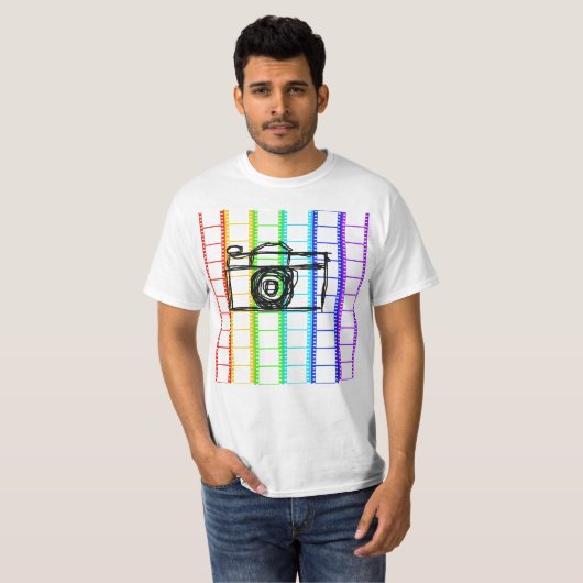  camera grafisch T-shirt (Voorkant volledig)