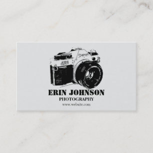 camera, grijs ontwerp visitekaartje