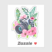  camera, groen gebladerte sticker (Vel)