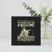 Camera Guy Photographer Funny Geweldige Cameraman Feestdagenkaart (Staand voorkant)