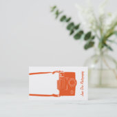 Camera Helder Sinaasappel Fotografie Visitekaartje (Staand voorkant)