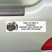 camera, het leven is als een Cameradingen waar je  Bumpersticker (Op auto)
