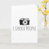 Camera I Shoot People Shirt Camera Lovers Humor Kaart (Gele Bloem)