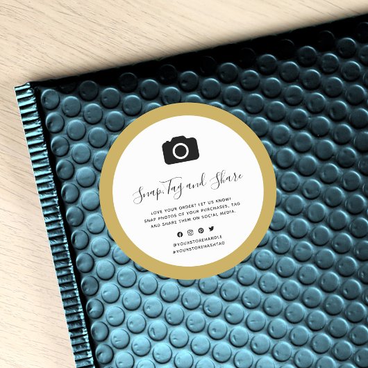 Camera Icon Bewerkbare Rand Kleur Magnetisch en De Ronde Sticker