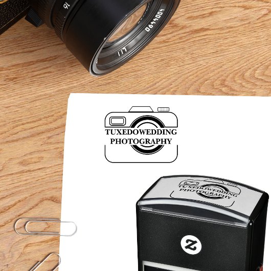 Camera Icon Bruiloft Fotograaf Zelfinking Stamp Zelfinktende Stempel