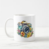  Camera in Bloemen met Tante Quote Koffiemok (Links)